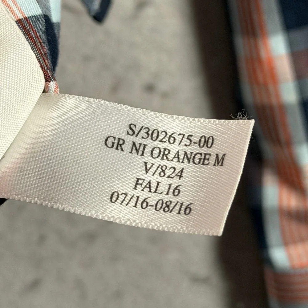 Banana Republic Grant Fit Men's Plaid Button Down Shirt Long Sleeve L Non‎ Iron